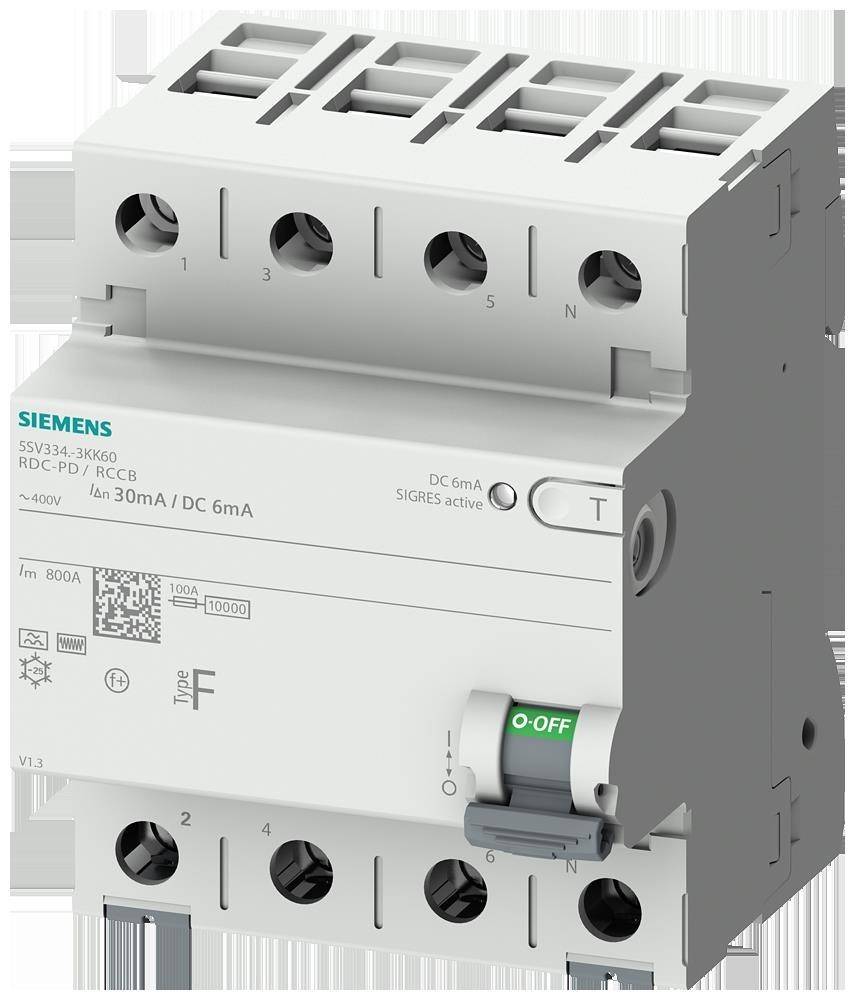 Siemens Dig.Industr. FI-Schutzschalter 4-polig 5SV3346-3KK60