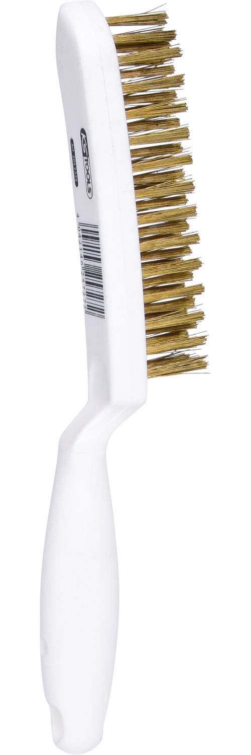 KS TOOLS Messingdraht-Handdrahtbrste 3-reihig, 285mm