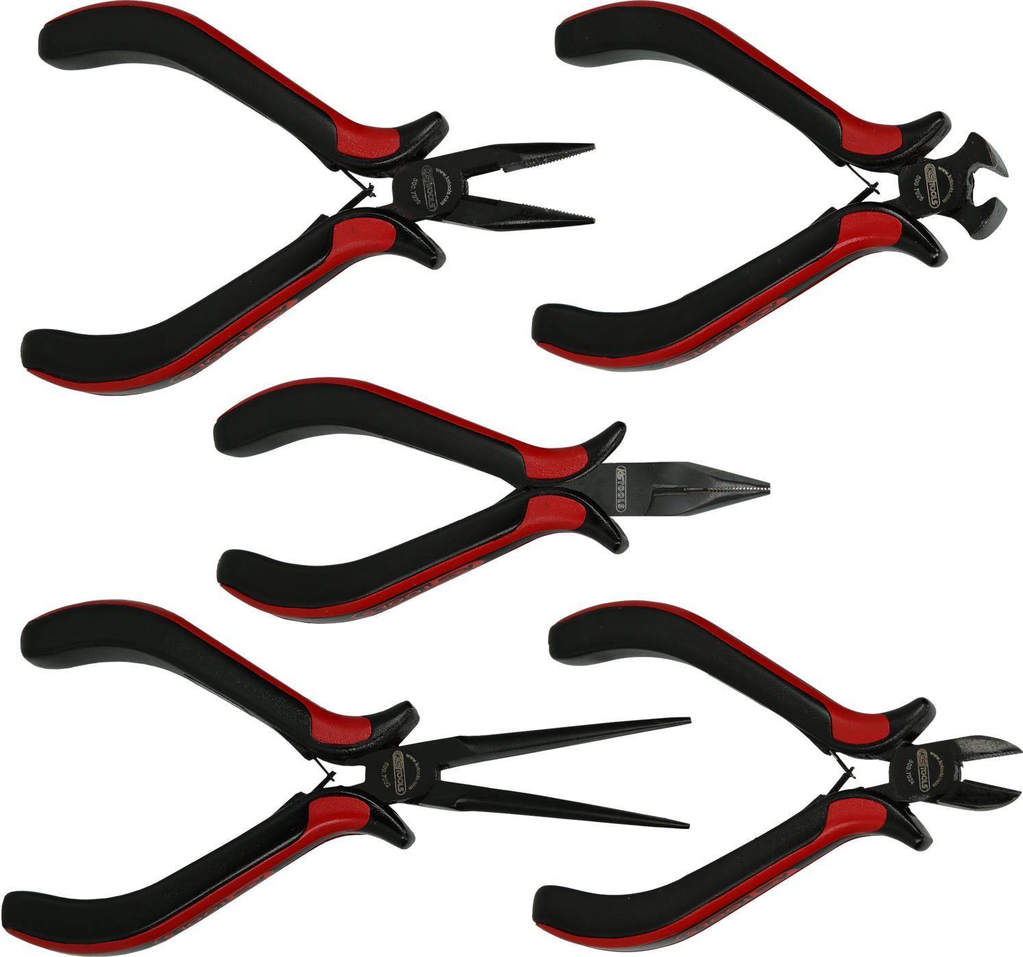 KS TOOLS Feinmechanik-Zangen-Satz, 5-tlg
