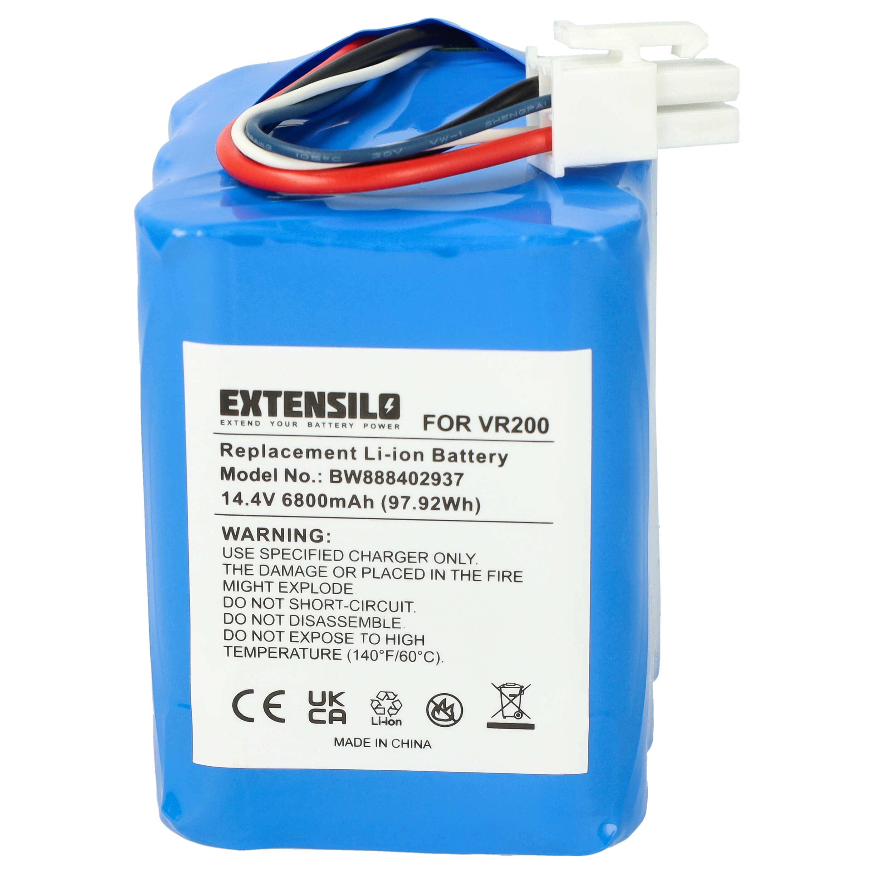 Blaue Lithium-Ionen-Batterie mit der Bezeichnung 