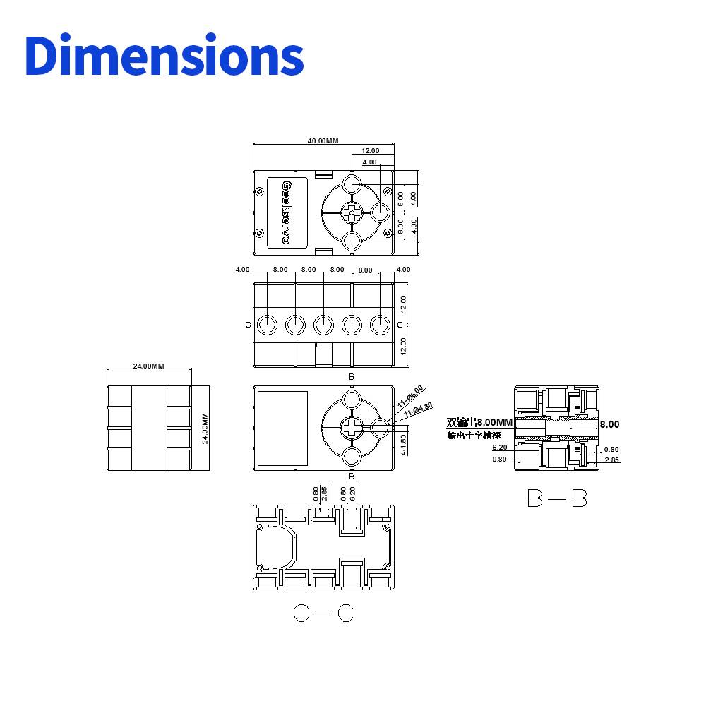 Keyestudio 2KG Gray Servo Motor 270° 3.3V to 6V