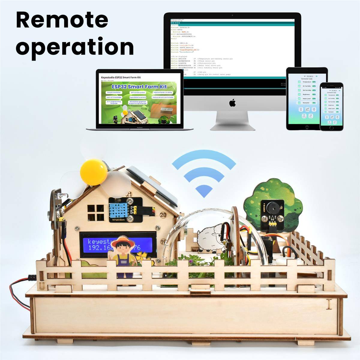 Keyestudio ESP32 IoT Control Smart Farm Starter Kit for Arduino Scratch 3.0