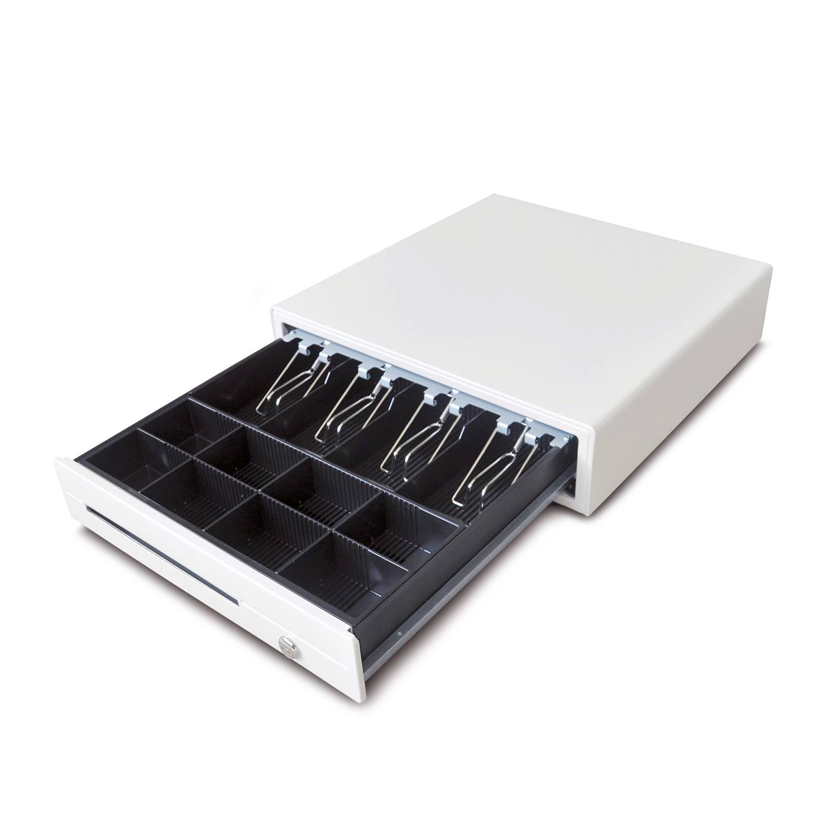 CAS Kassenschublade, Profi Kassenlade, CDR-R41, 24V, cremeweiß, 410 x 420 x 100 mm