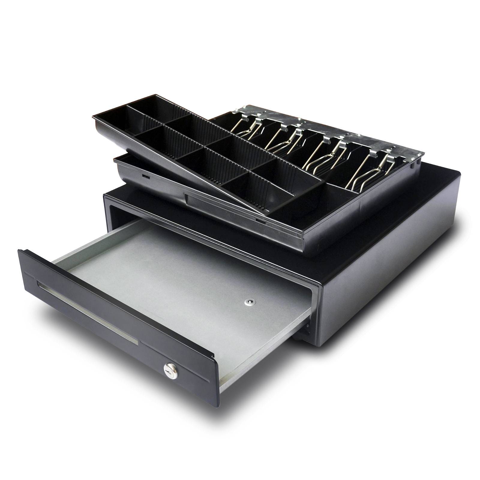 CAS Kassenschublade, Profi Kassenlade, CDR-R41, 24V, schwarz, 410 x 420 x 100 mm