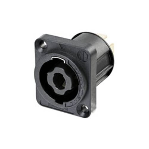 NEUTRIK NL4MPXX-UC - speakON Einbaustecker (male | 4-polig | 30A rms | 250V | D-Form) - schwarz