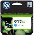 HP 912XL Cyan Original Druckerpatrone mit hoher Reichweite, Hohe (XL-) Ausbeute, Tinte auf Pigmentbasis, 9,9 ml, 825 Sei