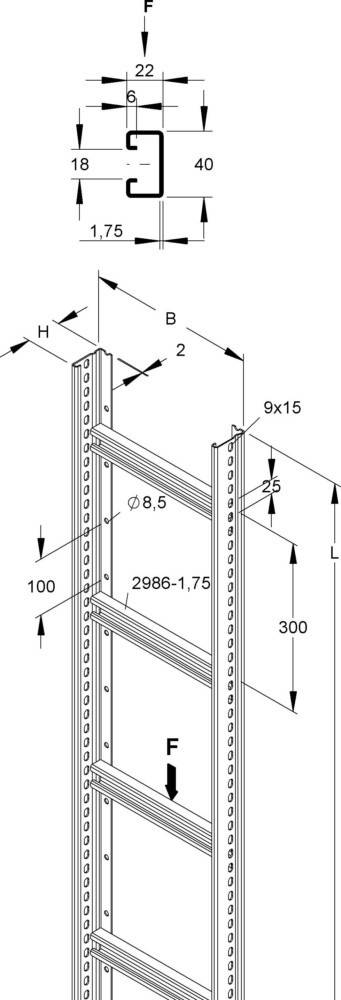 3 Mtr. Niedax Steigetrasse STM 60.203/3