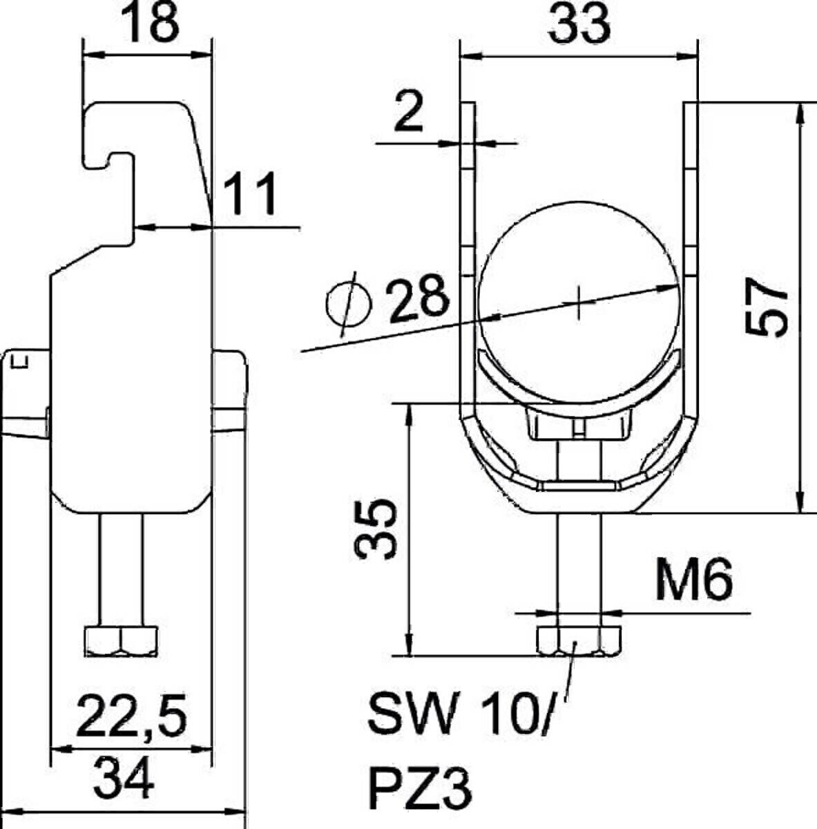 OBO Bettermann Bügelschelle BS-U1-K-28 FT