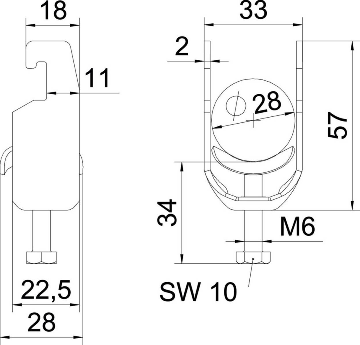 OBO Bettermann Bügelschelle BS-U1-M-28 FT