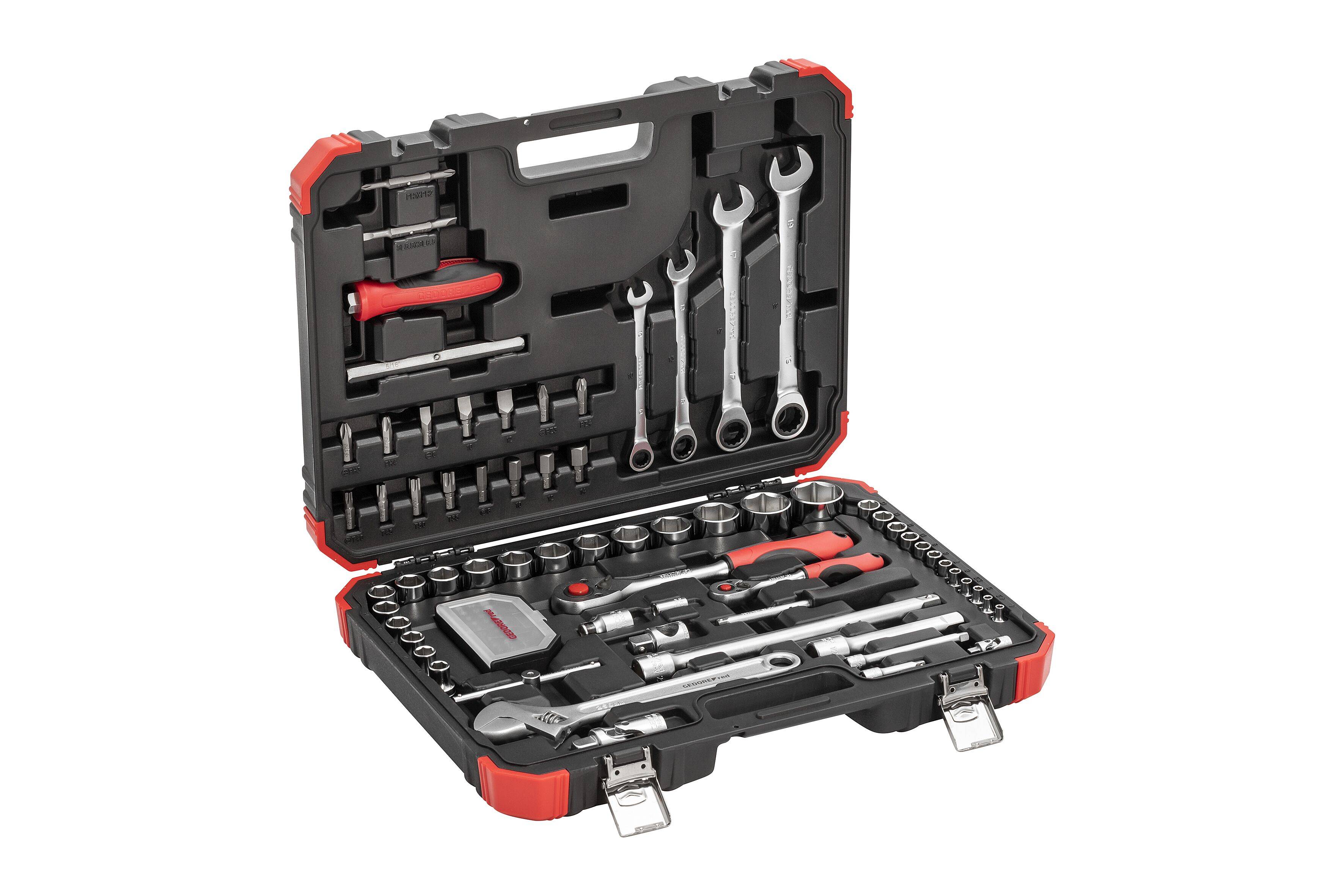 Gedore R46003097 Steckschlüssel-Satz 1/4"+1/2" 97-teilig