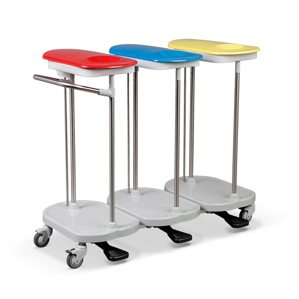 ETERNASOLID MULTICART Abfallsammler 3-fach, fahrbar, koppelbar