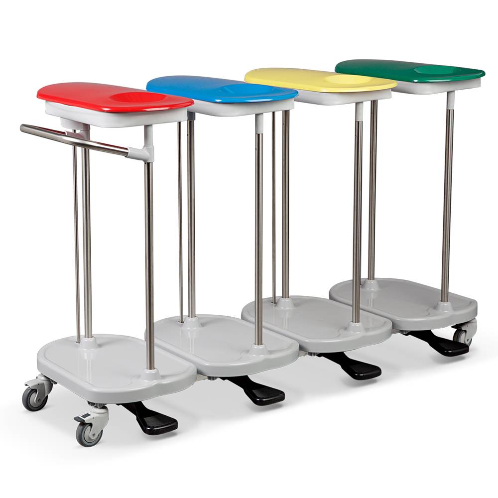 ETERNASOLID MULTICART Abfallsammler 4-fach, fahrbar, koppelbar