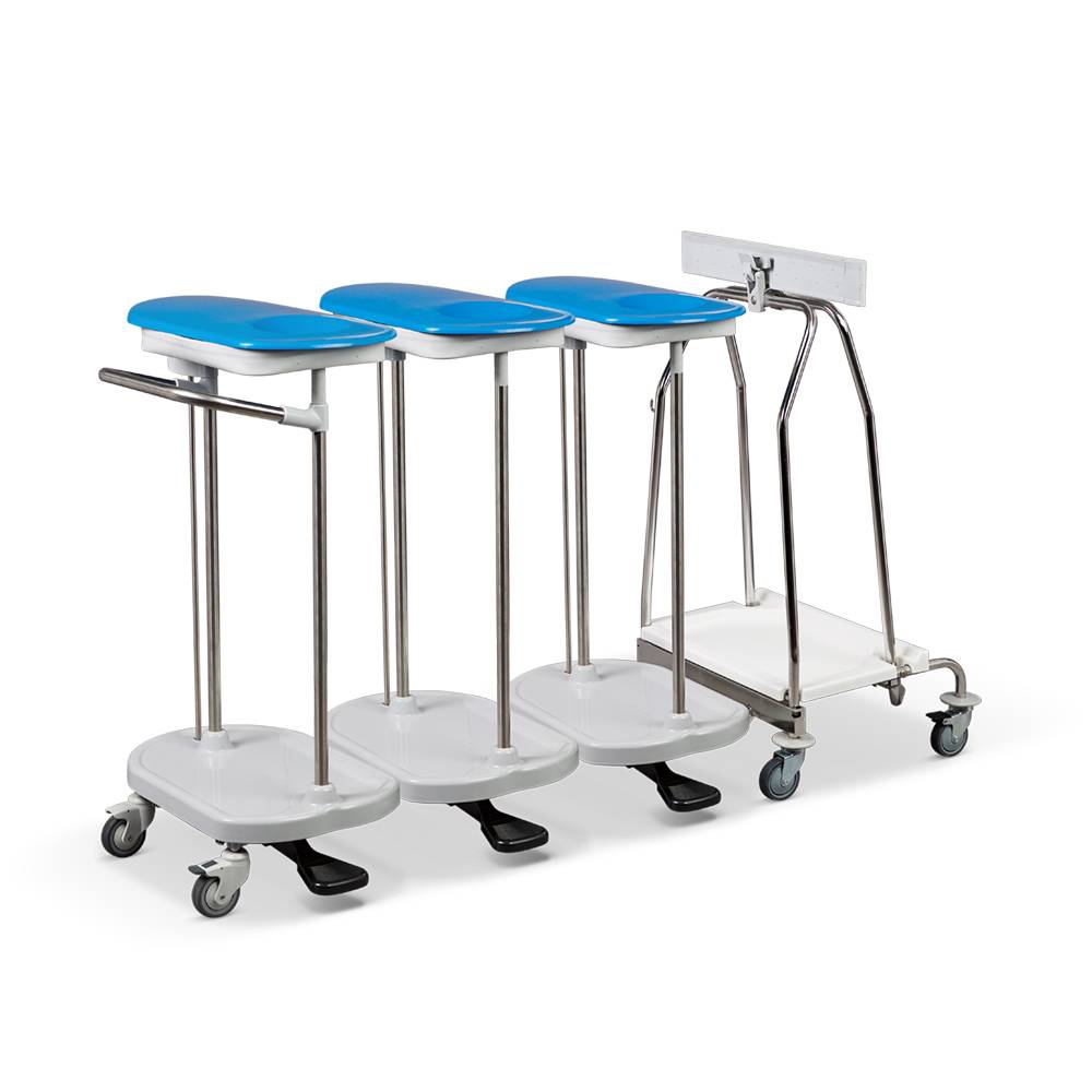 ETERNASOLID Kombisammler, inkl. Abfallsammler "Klappi", 3-fach, koppelbar