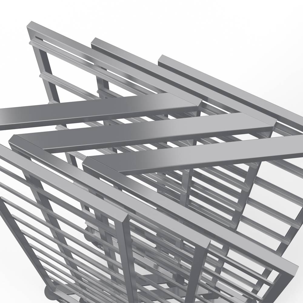 ETERNASOLID Regalwagen Gastronorm, mit 10 L-Auflagen, ineinanderschiebbar