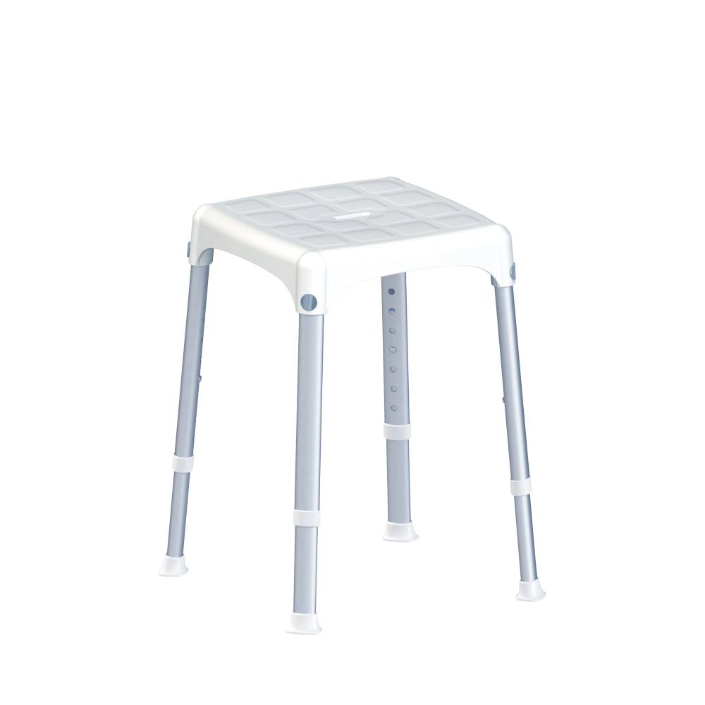 ETERNASOLID SMART Duschhocker quadratisch, Sitzfläche: 30,5 x 30,5 cm, Höhe 39 - 54 cm, bis 150 kg
