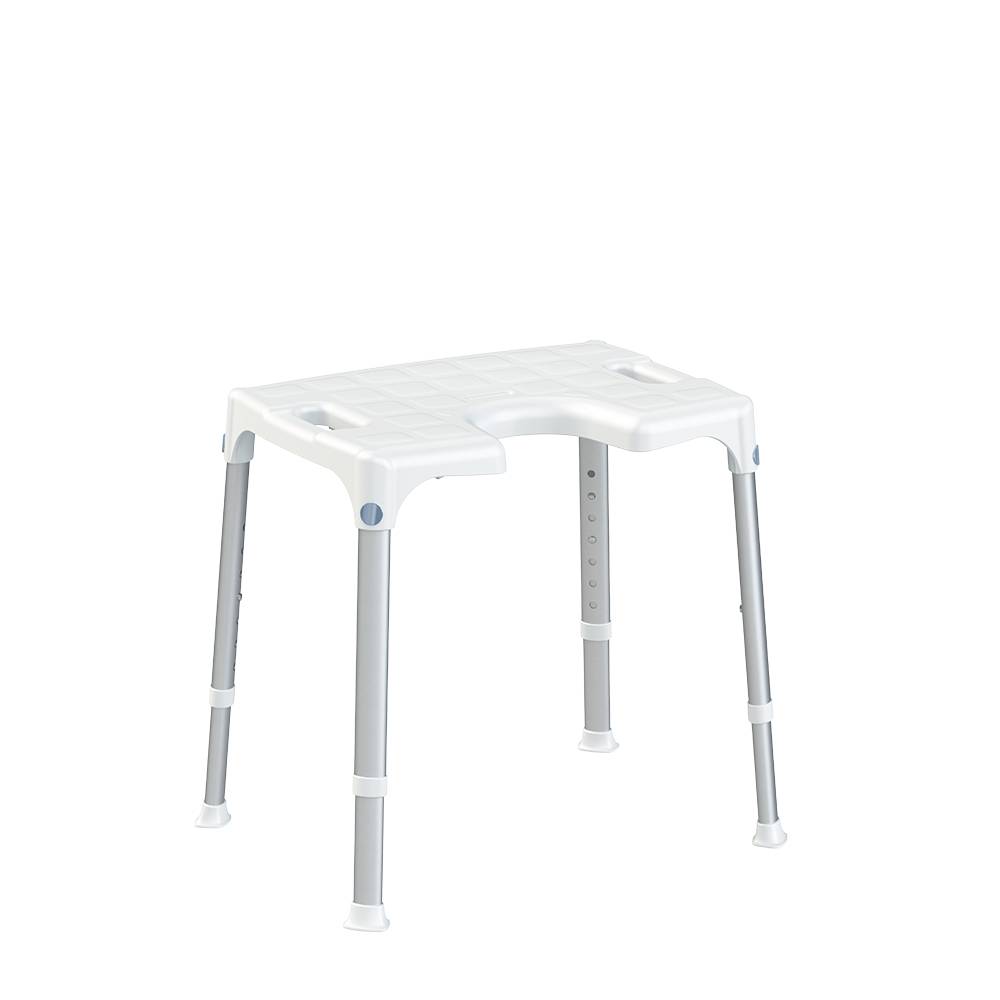 ETERNASOLID SMART Duschhocker, mit Intimausschnitt, Höhe 39 - 54 cm, bis 150 kg