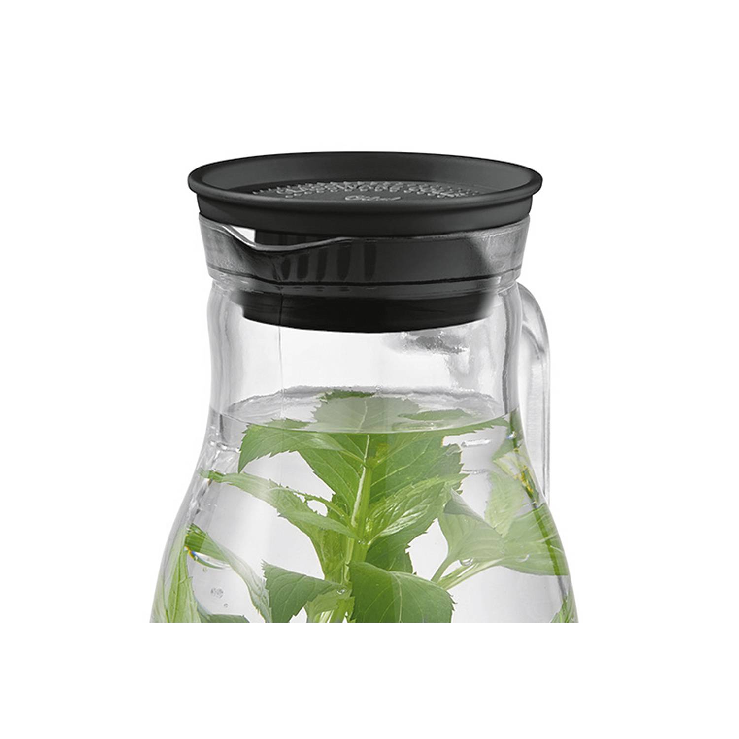 APS Glas Karaffe mit Deckel und Sieb Old Fashioned 1,8l