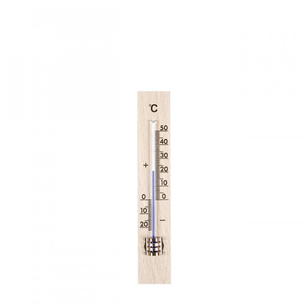 TFA 12.1001 Zimmer-Thermometer aus Holz, 27 x 15 x 151 mm, natur