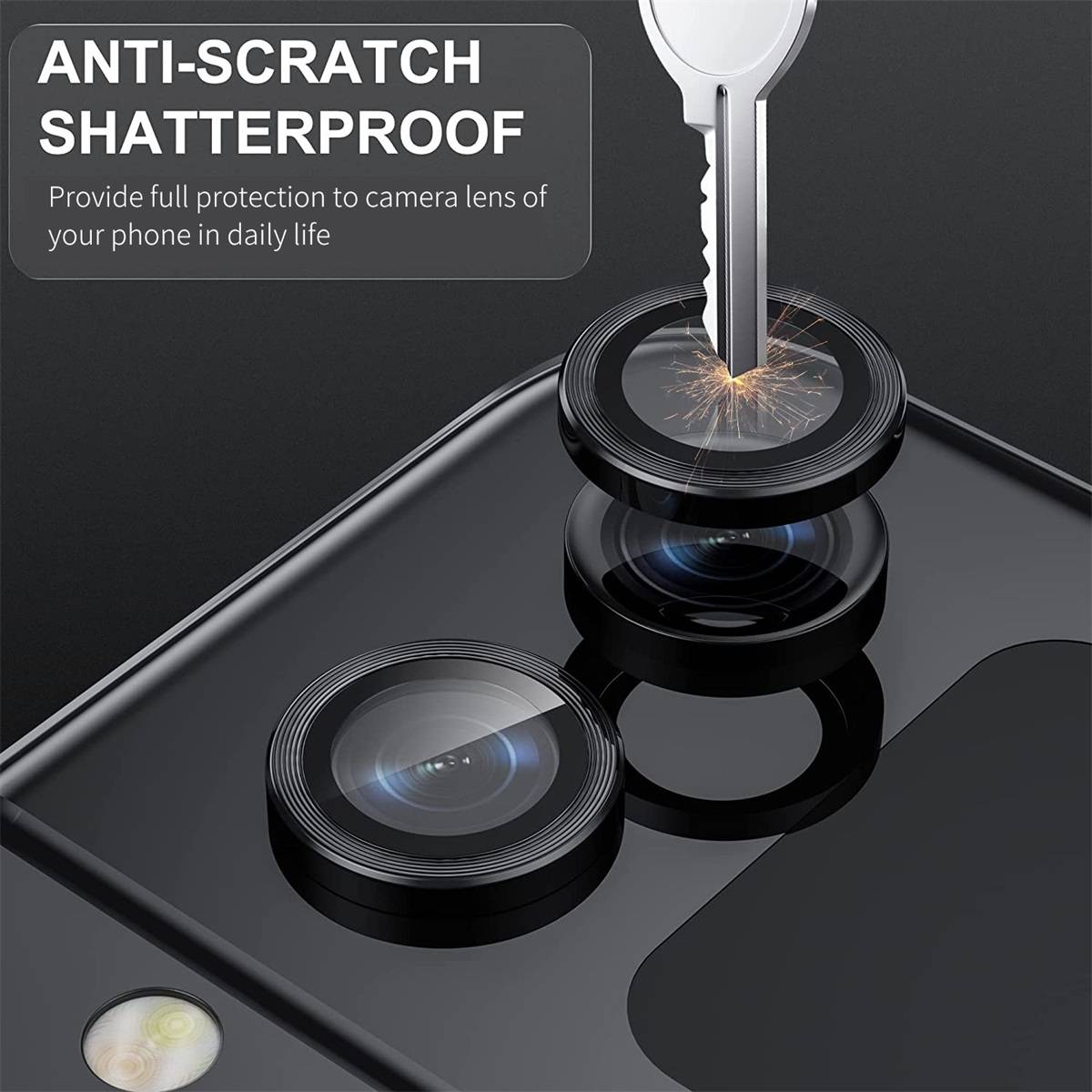 Für Samsung Galaxy Z Flip5 5G Schutzglas Kamera Linse Hart Glas Silber