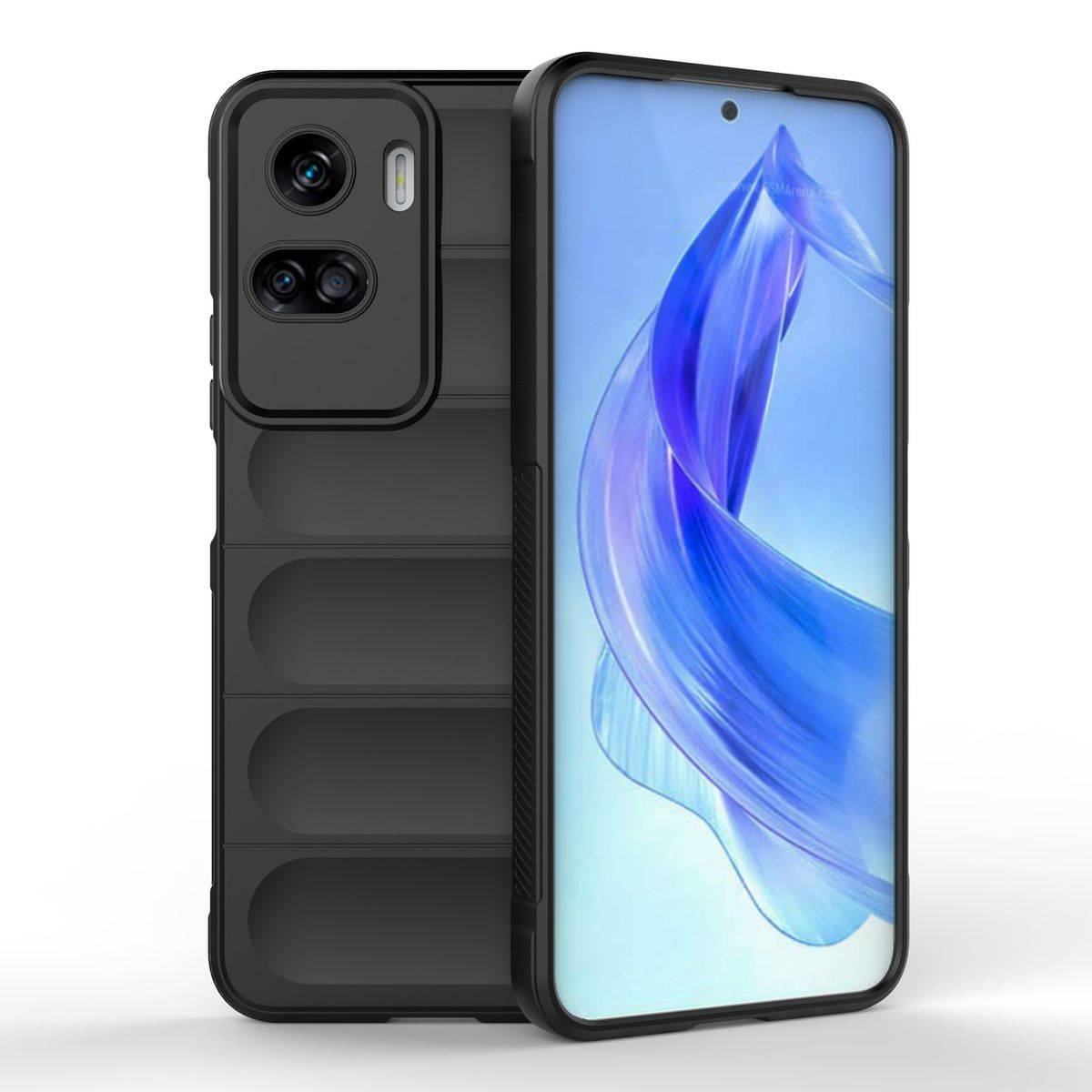 Für Honor 90 Lite TPU Flanell Schutz Handy Hülle Phone Case Schwarz
