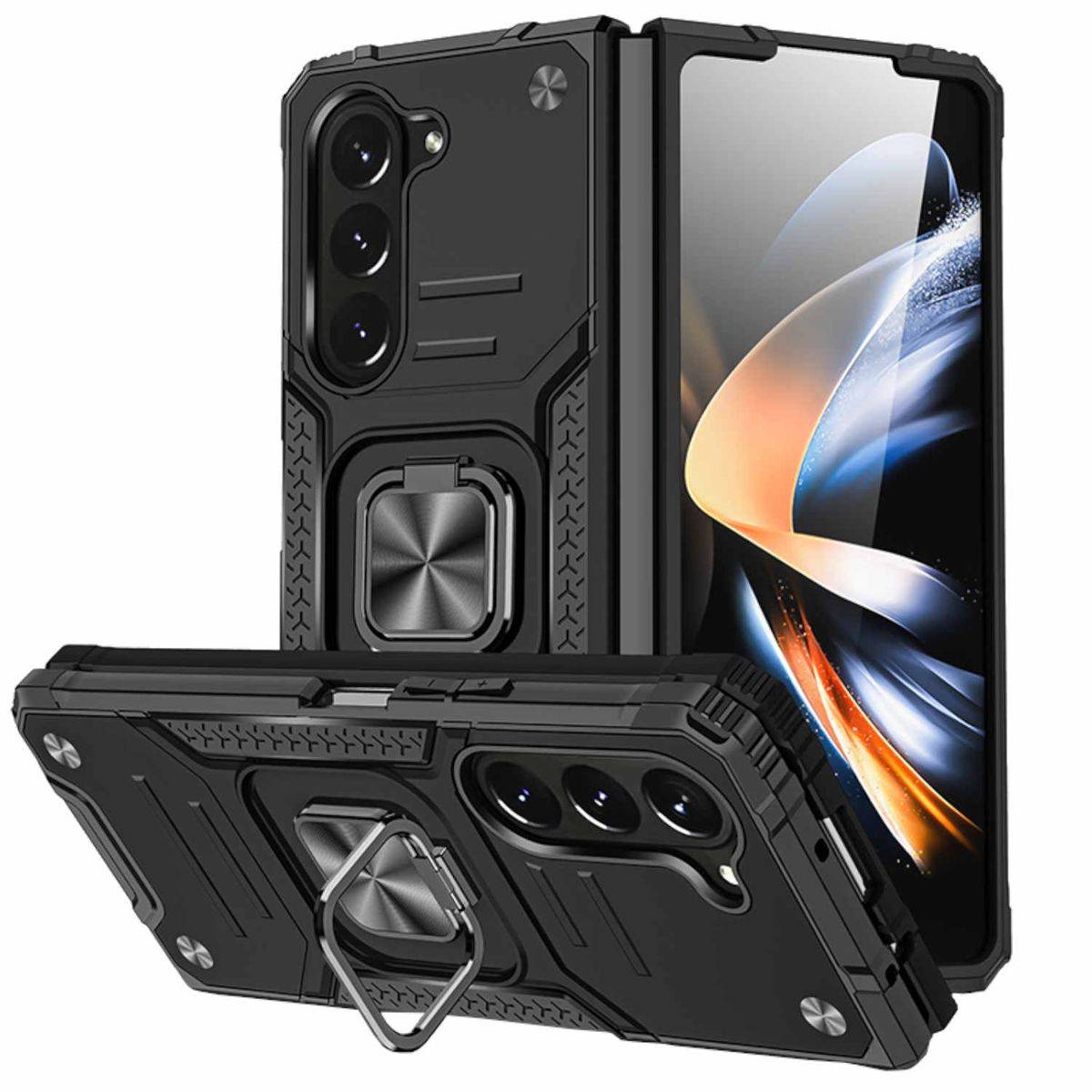 Für Samsung Galaxy Z Fold5 5G Armor Magnet Ring Cover Handy Hülle Case