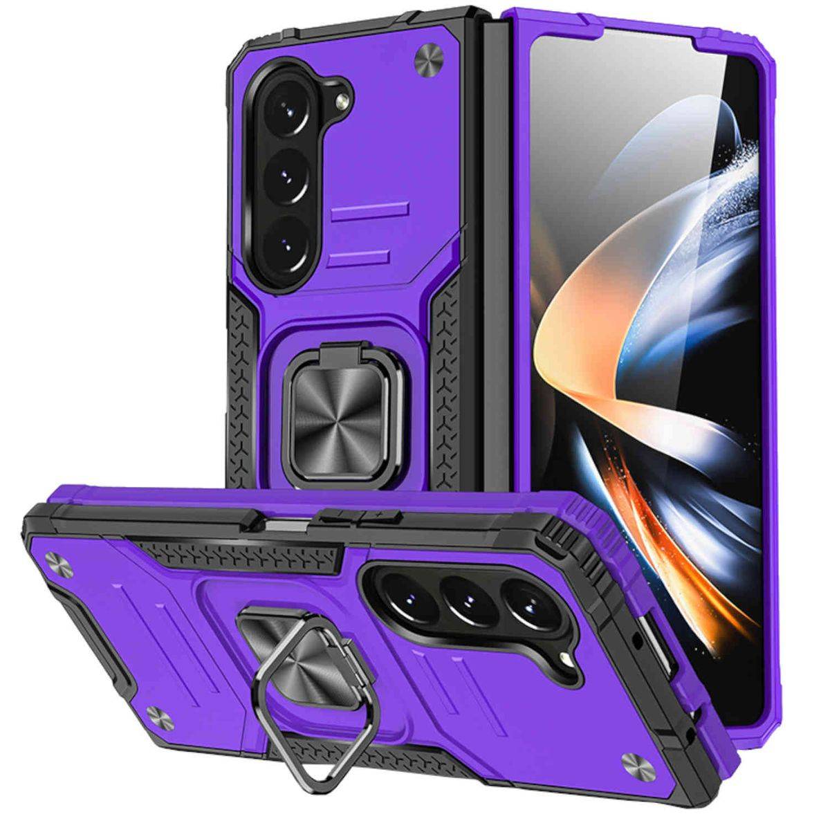 Für Samsung Galaxy Z Fold5 5G Armor Magnet Ring Cover Handy Hülle Neu