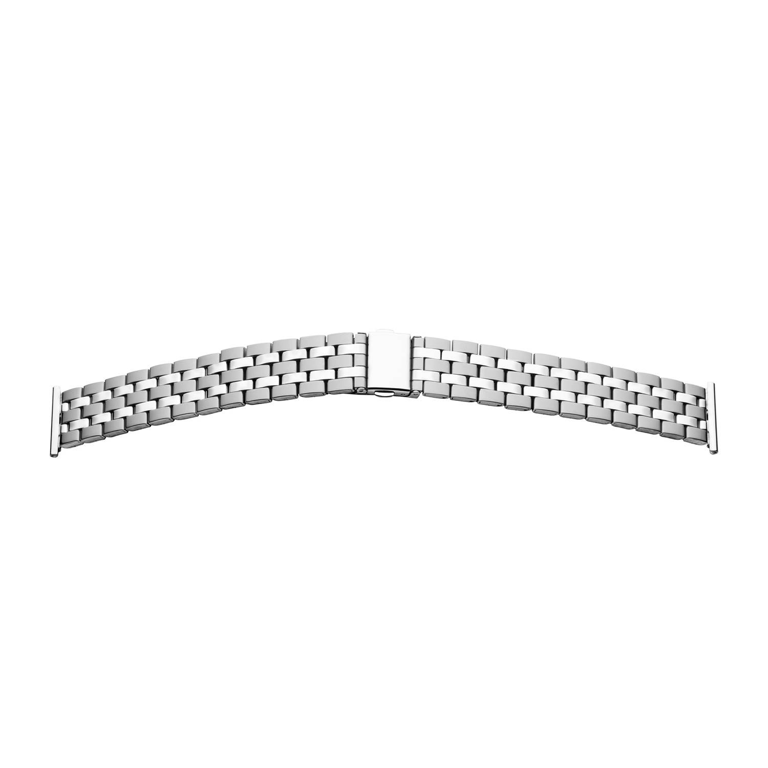 SELVA Uhrenarmband, Edelstahl, poliert, mit Faltschließe und geradem Anstoß