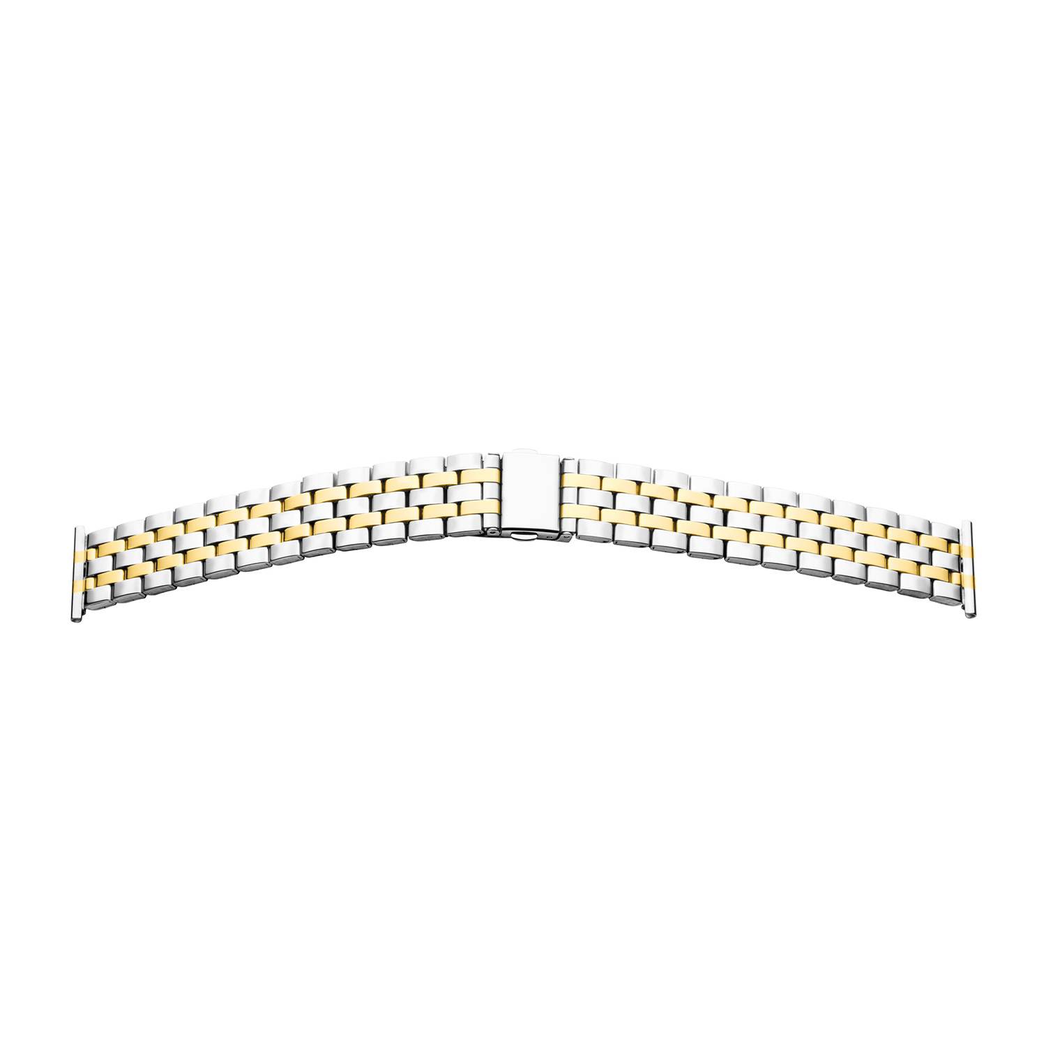 SELVA Uhrenarmband, Edelstahl, poliert, mit Faltschließe und geradem Anstoß