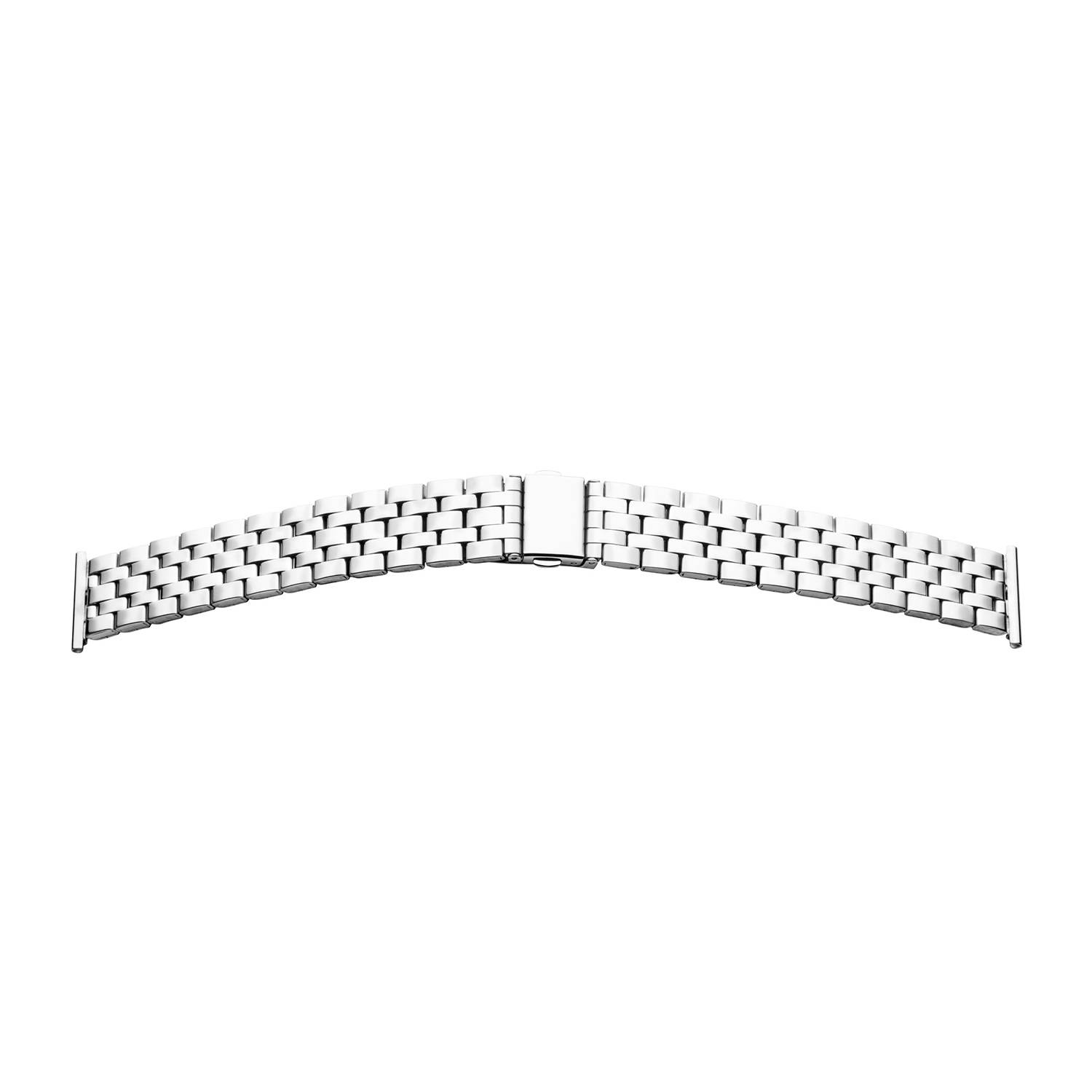 SELVA Uhrenarmband, Edelstahl, poliert, mit Faltschließe und geradem Anstoß