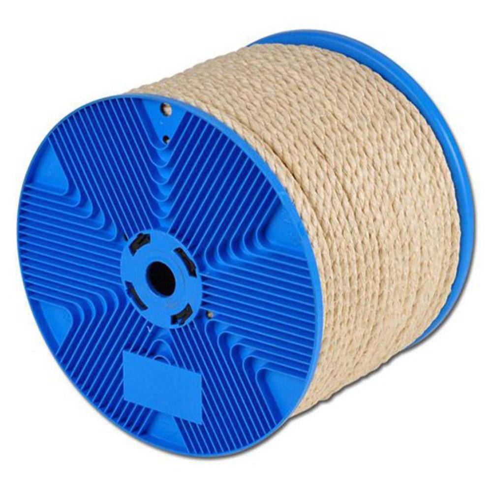 Sisal-Tauwerk - Ø 8 mm - 3-schäftig - Material Hartfaser - max. Tragkraft 59 kg - Preis per Meter