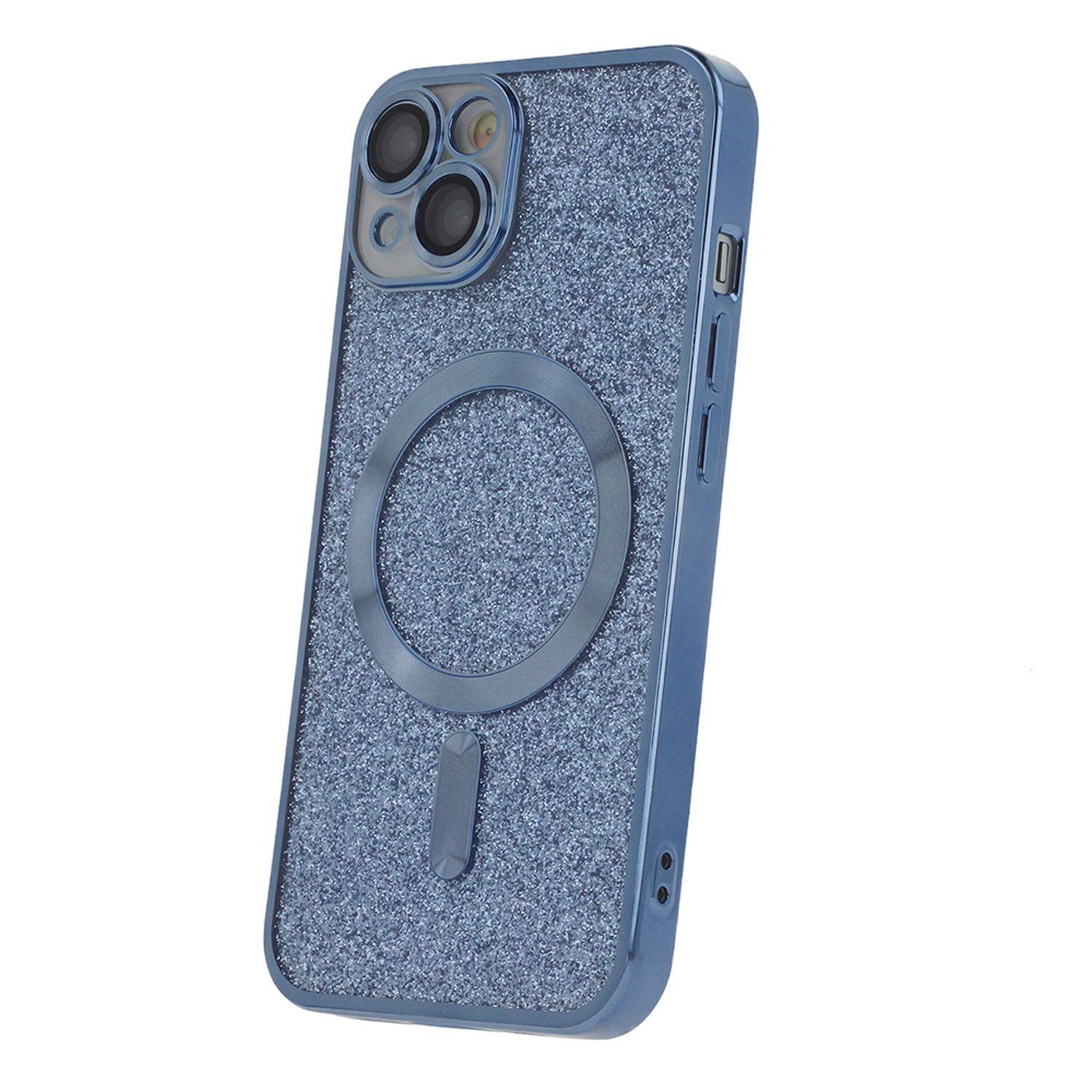 MagSafe Glitzer Hülle mit Kameraschutz iPhone 13 Pro Max Blau