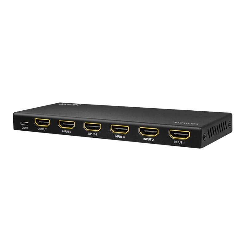 LOGILINK HDMI-Switch HD0060, 5x 1 Port, 4K/60 Hz, schwarz