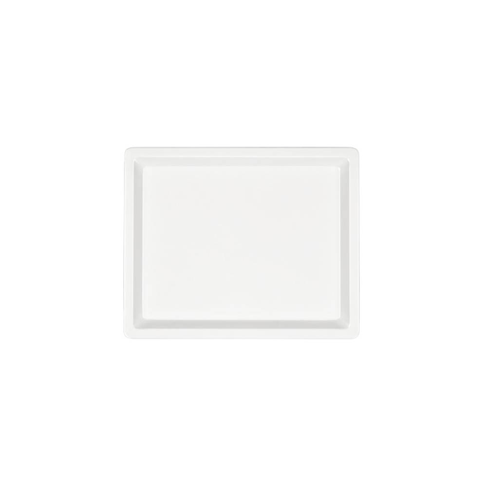 ETERNASOLID Fiberglastablett 1/2 Gastronorm Spitz, Typ GLASS, 32,5 × 26,5 cm, Weiß