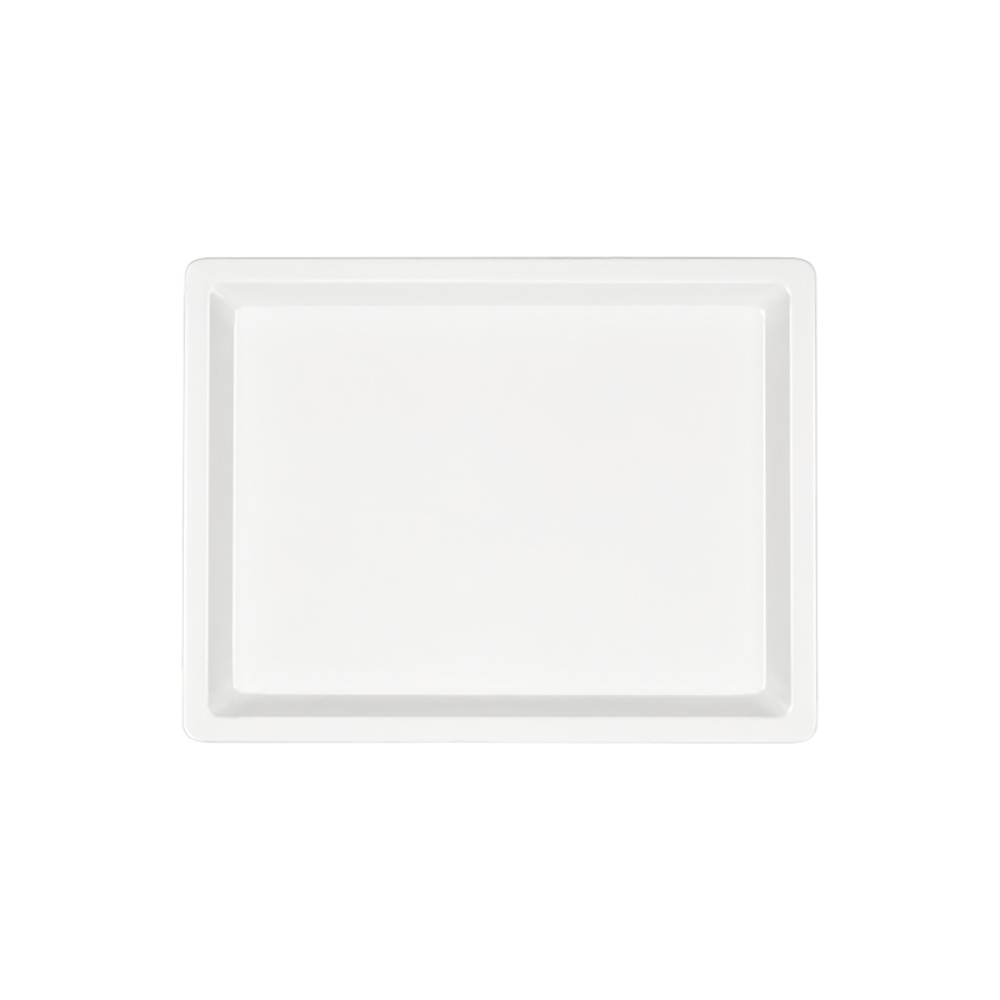 ETERNASOLID Fiberglastablett 4/5 Gastronorm Spitz, Typ GLASS, 42,5 × 32,5 cm, Weiß