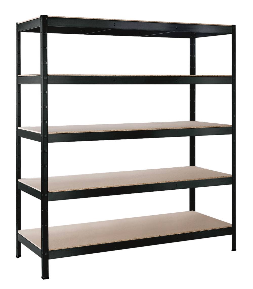 Stecksystem-Schwerlastregal XXL 5 Hb, 1800x1600x600, schw.-str.