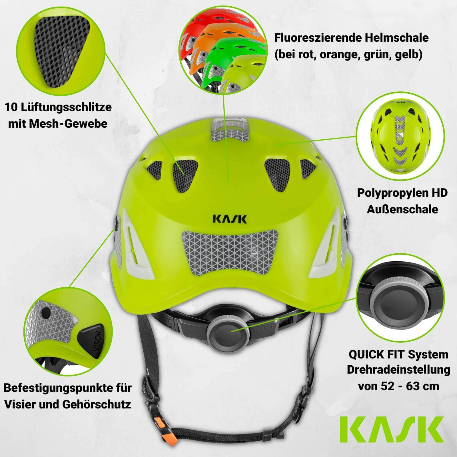 KASK Schutzhelm Superplasma AQ HI VIZ - Farbe:weiß