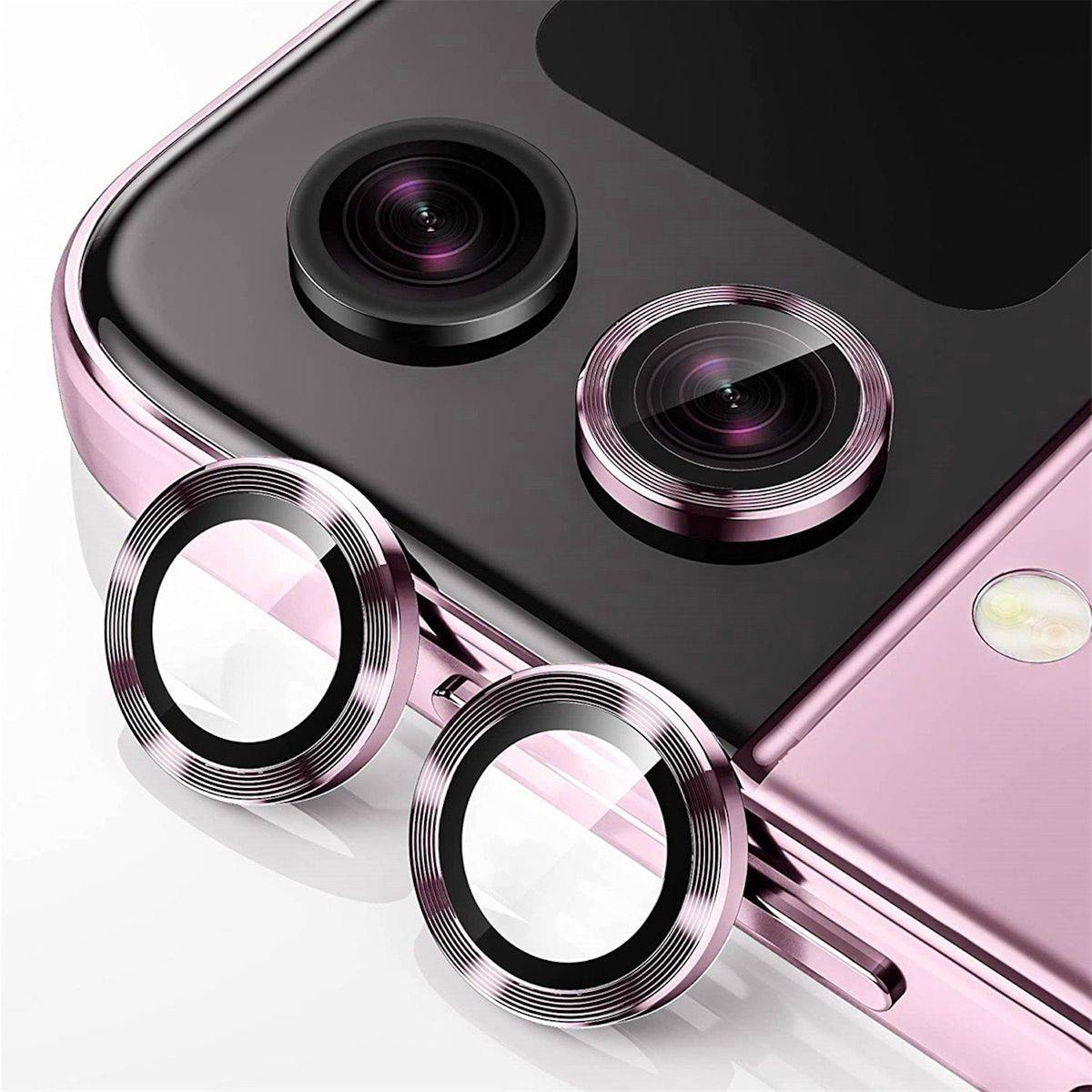 Für Samsung Galaxy Z Flip5 5G Schutzglas Kamera Linse Hat Glas H9 Lila