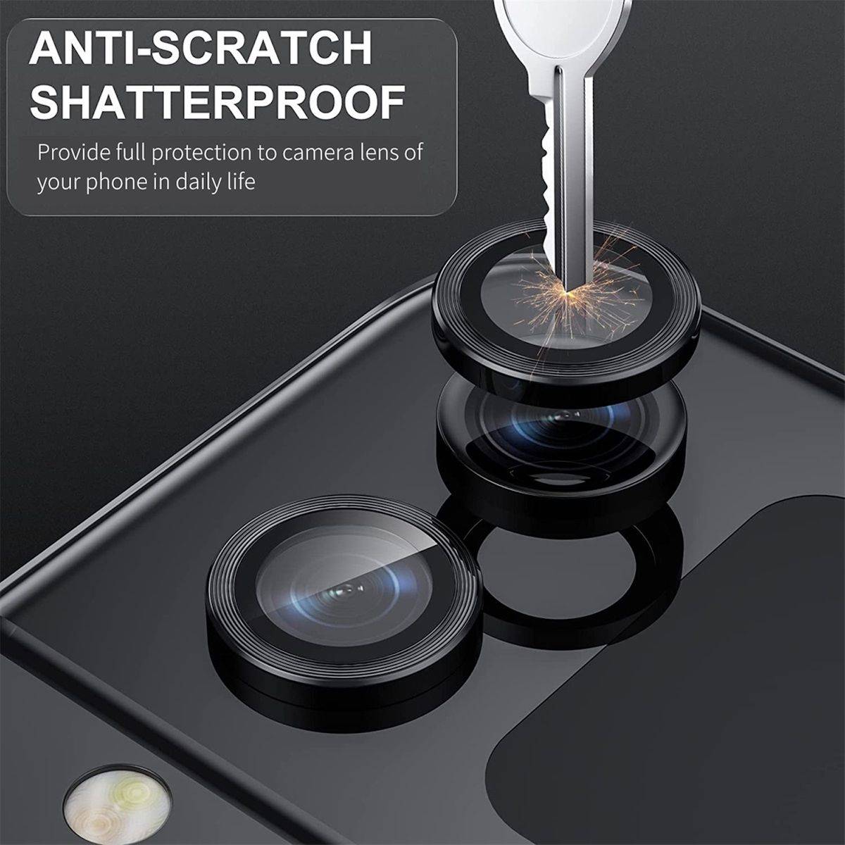 Für Samsung Galaxy Z Flip5 5G Schutzglas Kamera Linse Hat Glas H9 Lila