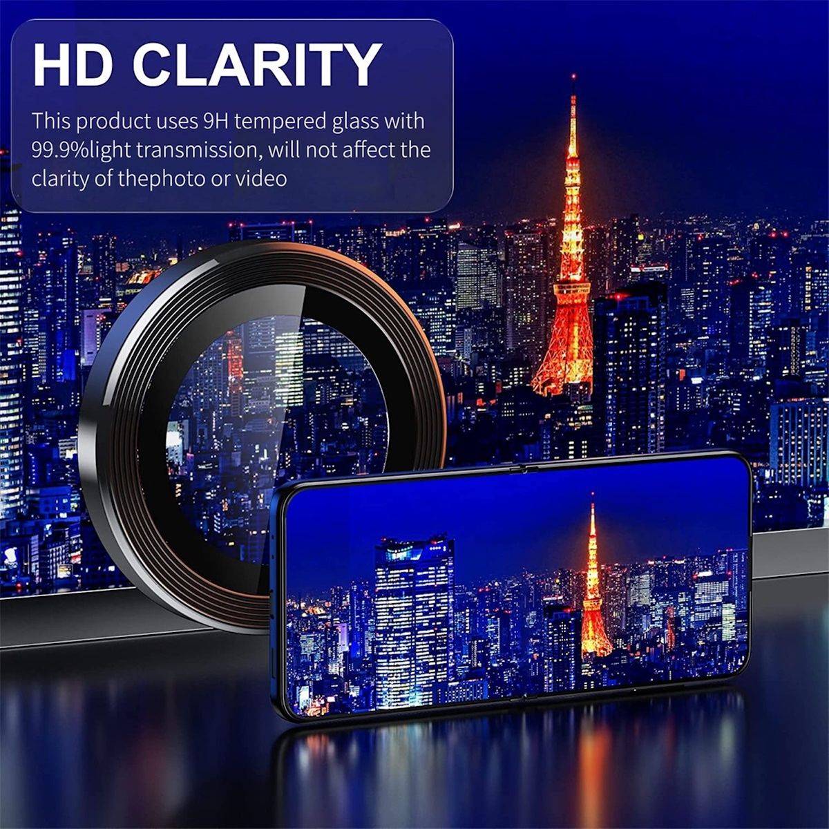 Für Samsung Galaxy Z Flip5 5G Schutzglas Kamera Linse Hat Glas H9 Gold