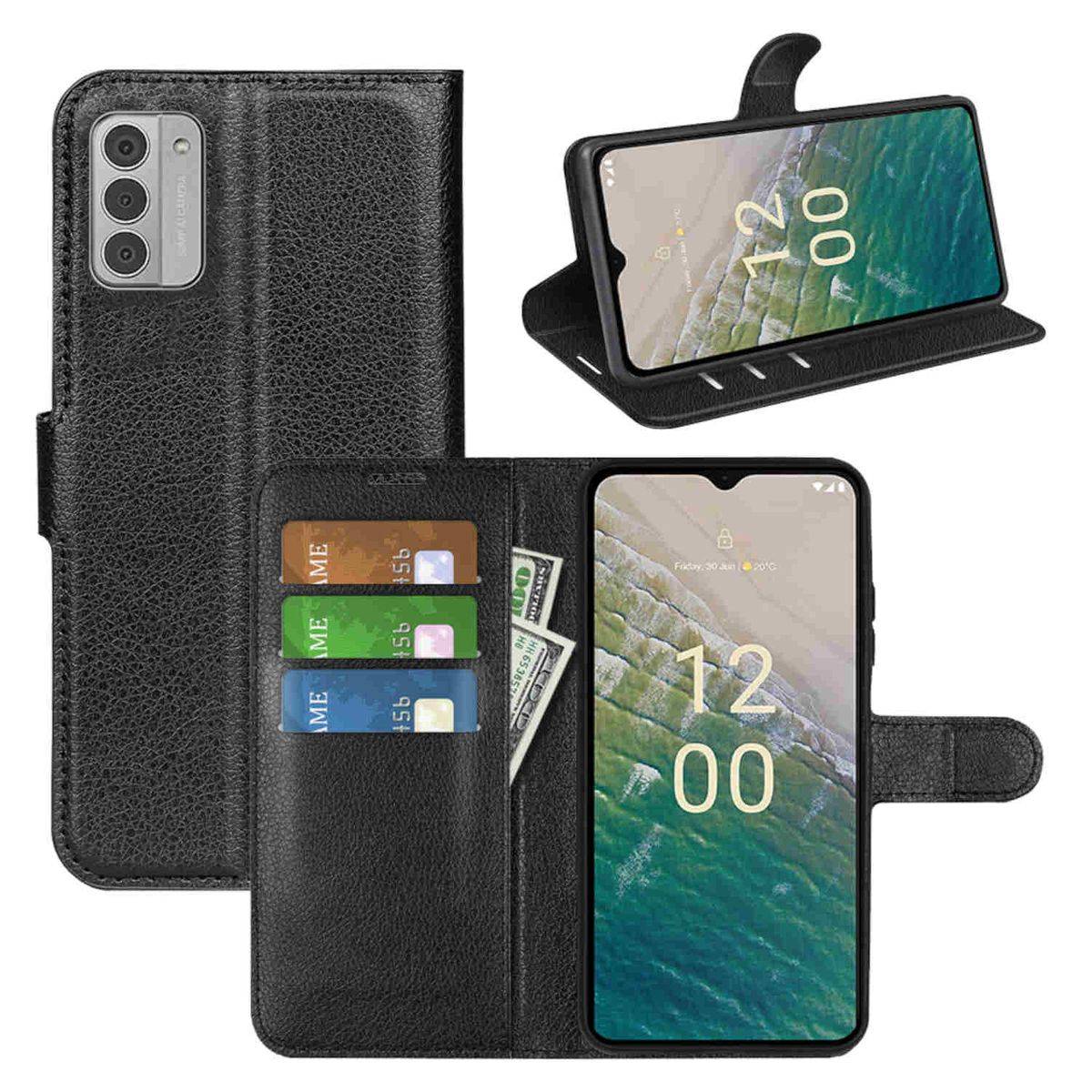 Für Nokia G42 Handy Tasche Wallet Premium Schutz Hülle Case Cover Etuis Neu Zubehör Schwarz