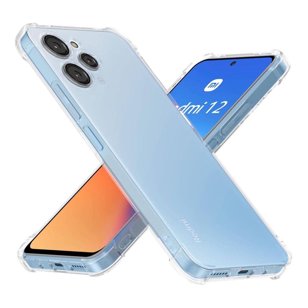 Für Xiaomi Redmi 12 Schock Silikon TPU Transparent Handy Tasche Hülle