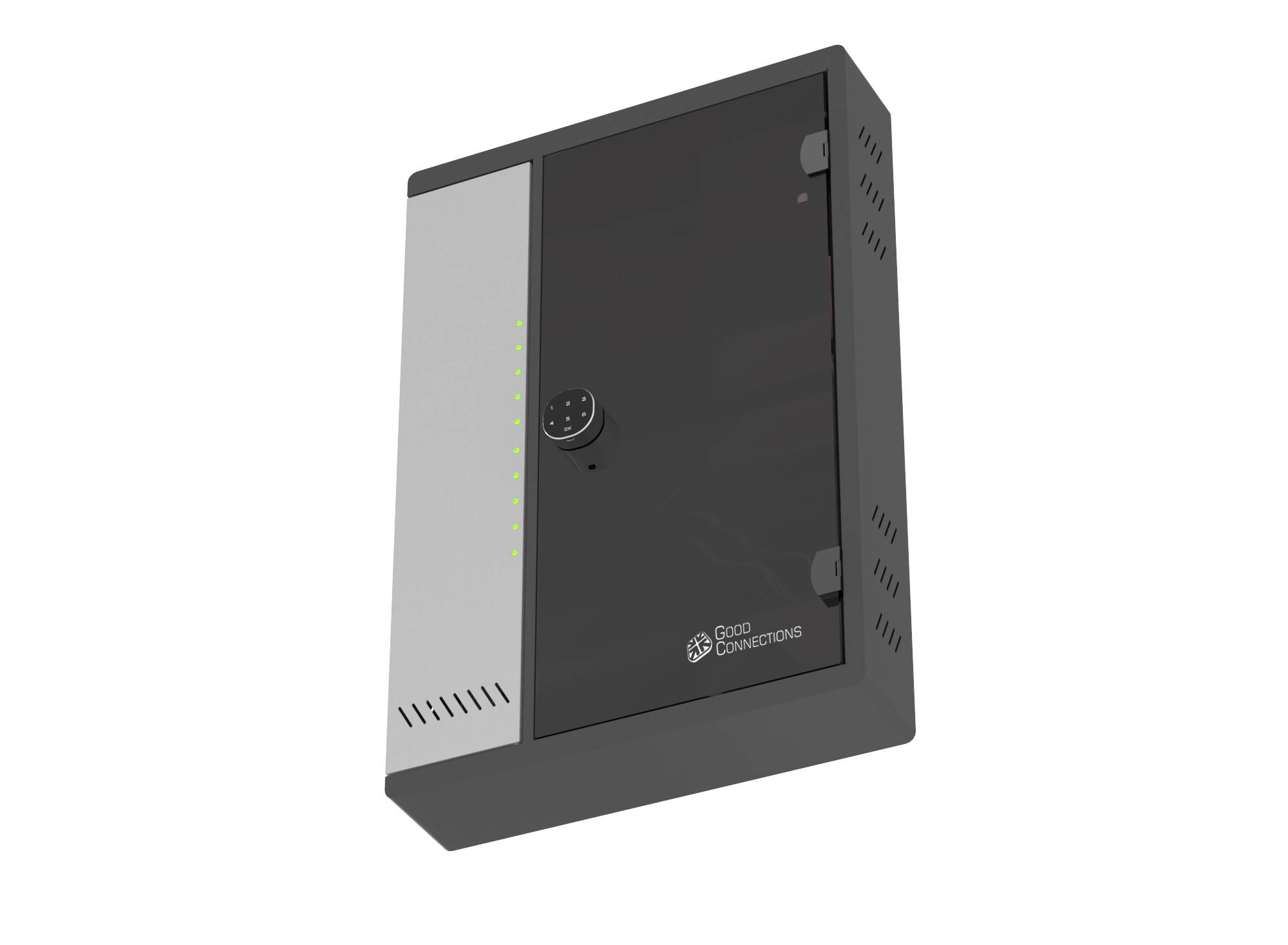 Good Connections® ARIES PRO T10C Wandladeschrank bis 11", USB-C™, 30W Port, PD3.0, schwarz/grau