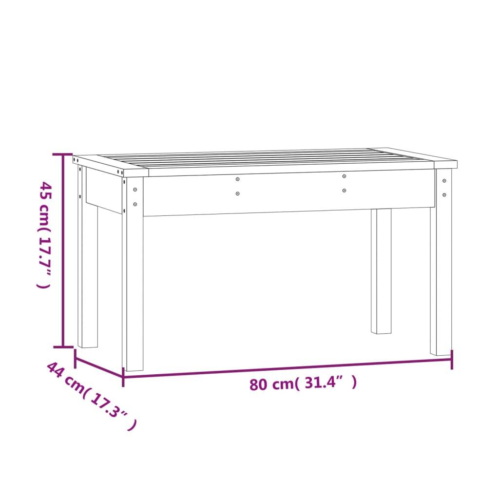 vidaXL Gartenbank Grau 80x44x45 cm Massivholz Kiefer