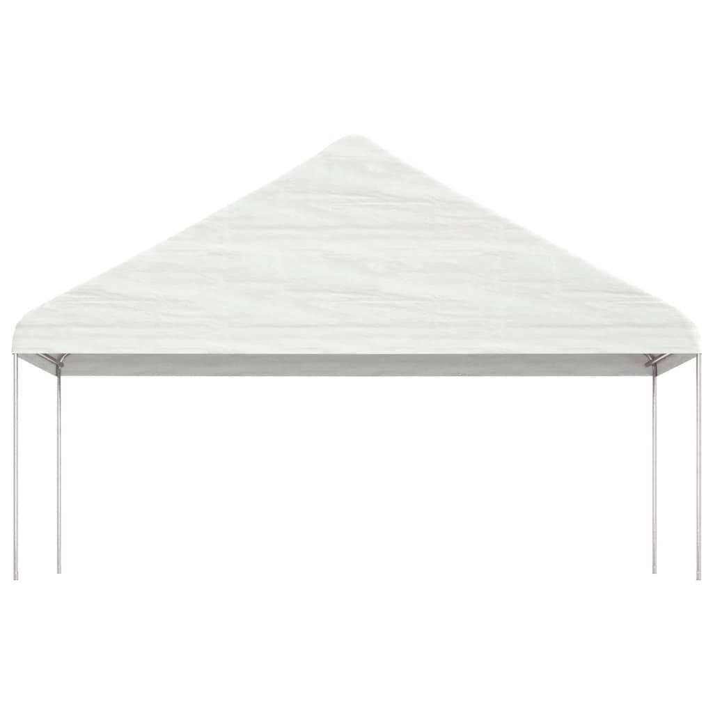 vidaXL Pavillon mit Dach Weiß 4,46x5,88x3,75 m Polyethylen