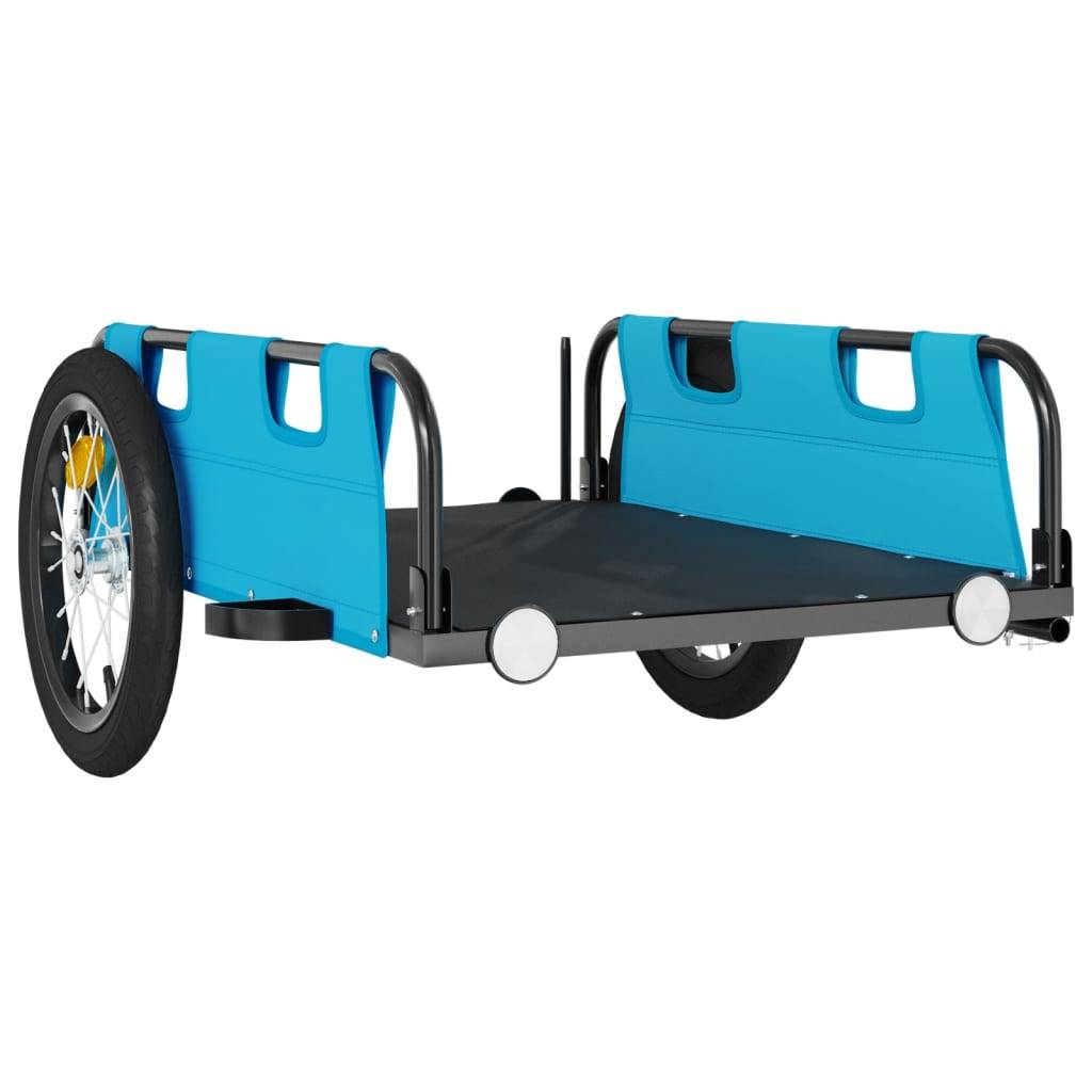 vidaXL Fahrradanhänger Blau Oxford-Gewebe und Eisen