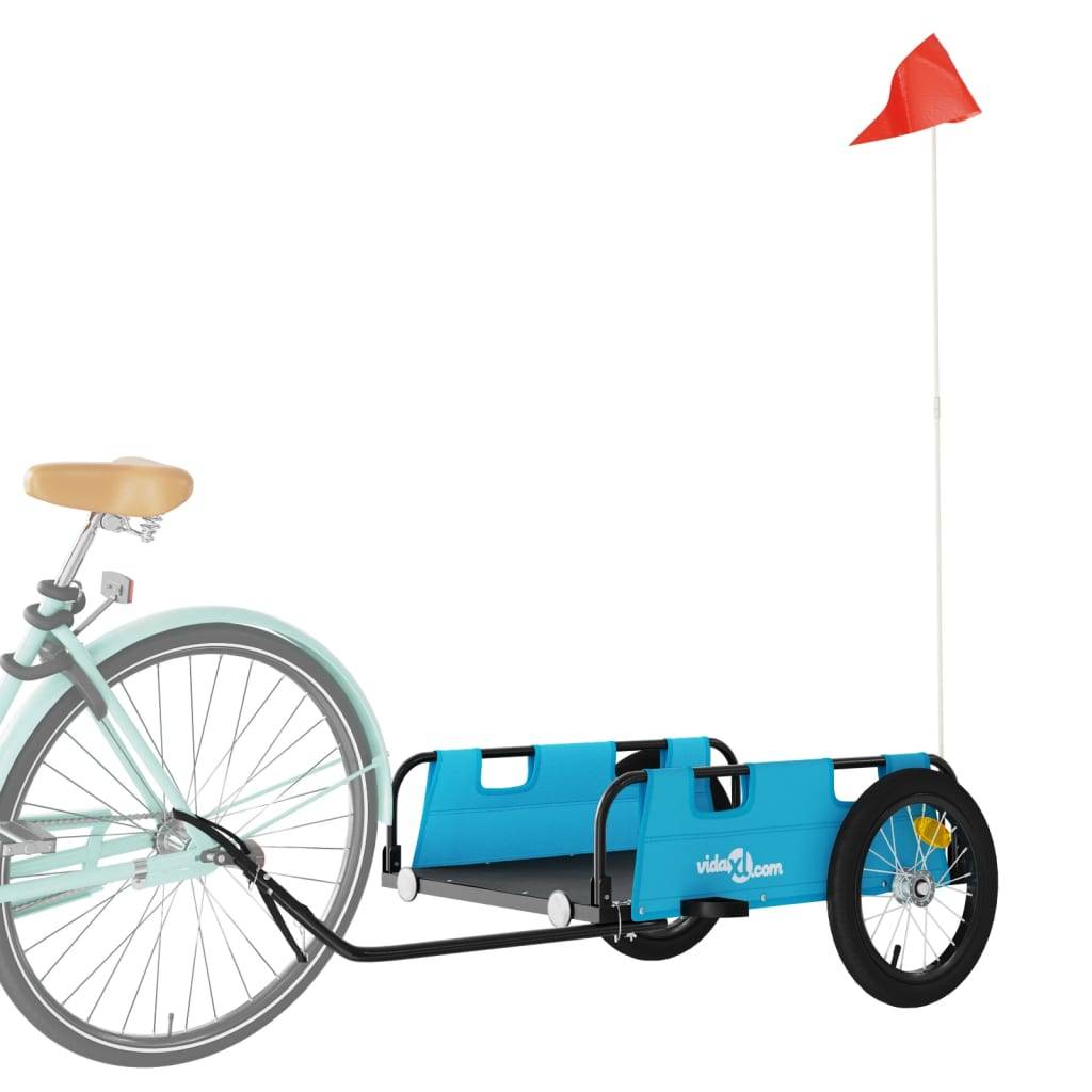vidaXL Fahrradanhänger Blau Oxford-Gewebe und Eisen