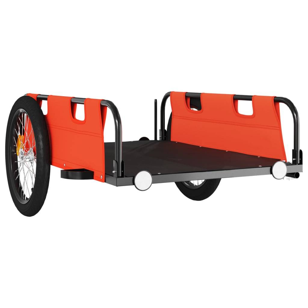 vidaXL Fahrradanhänger Orange Oxford-Gewebe und Eisen