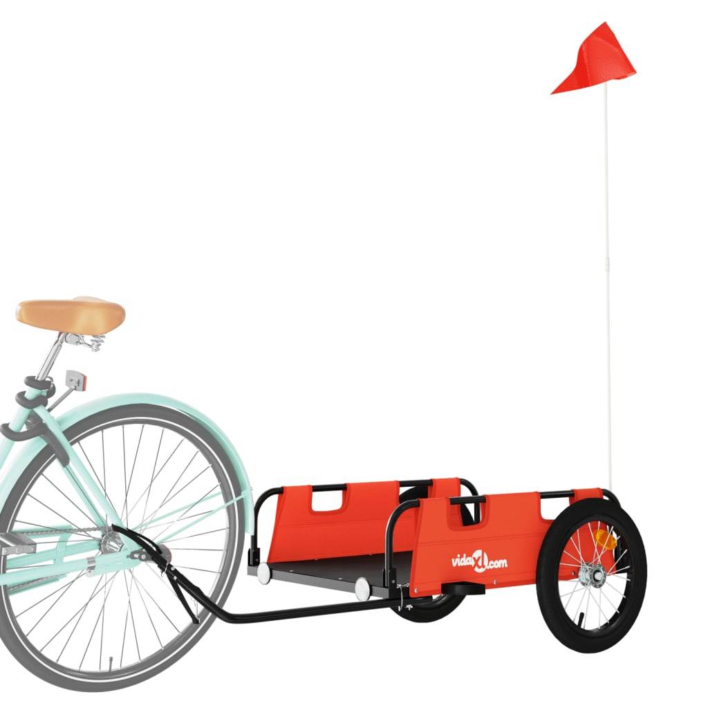 vidaXL Fahrradanhänger Orange Oxford-Gewebe und Eisen