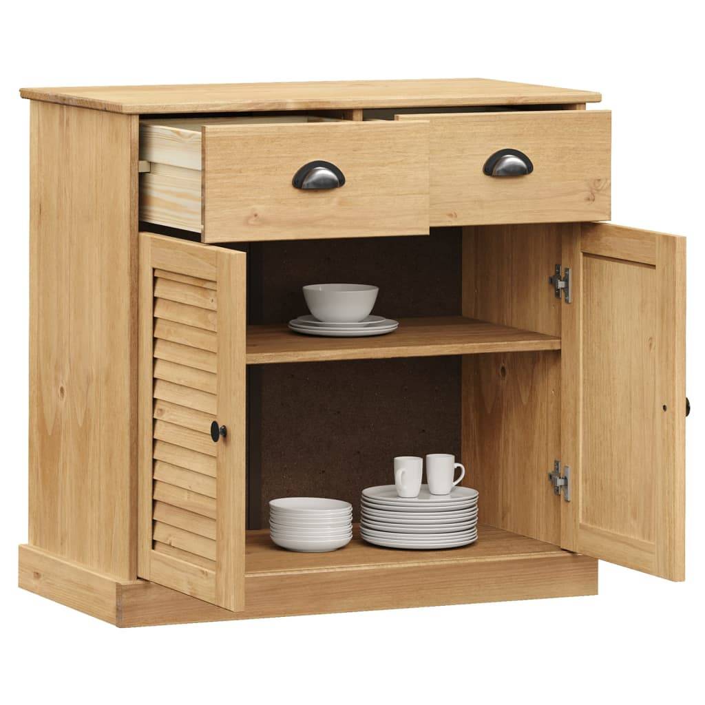 vidaXL Sideboard mit Schubladen VIGO 78x40x75 cm Massivholz Kiefer