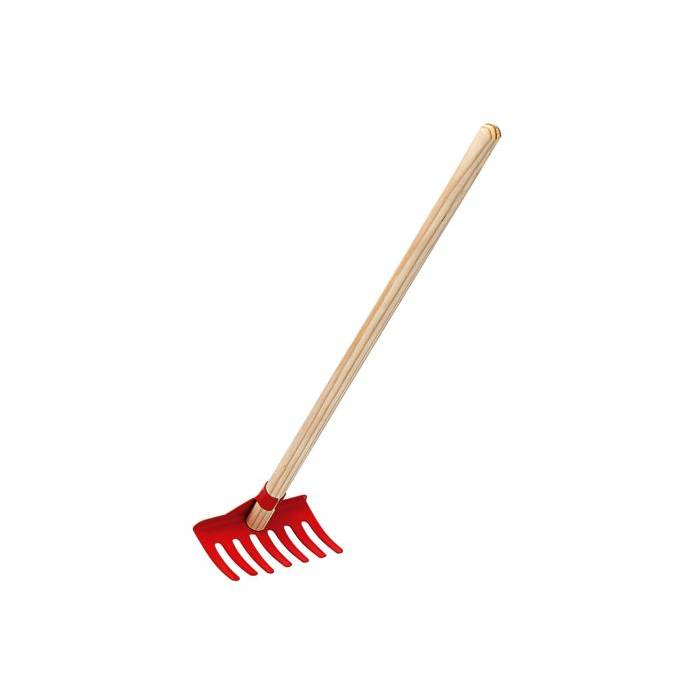 turk 34726 Rechen mit 7 Zinken für Kinder, mit Holzstiel, 70 cm (Farbe zufällig, 1 Stück)